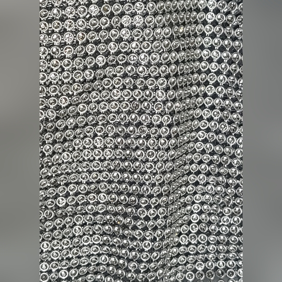 Cropped Silver Rhinestone Party Tank Top, OSFA - Picture 11 of 17